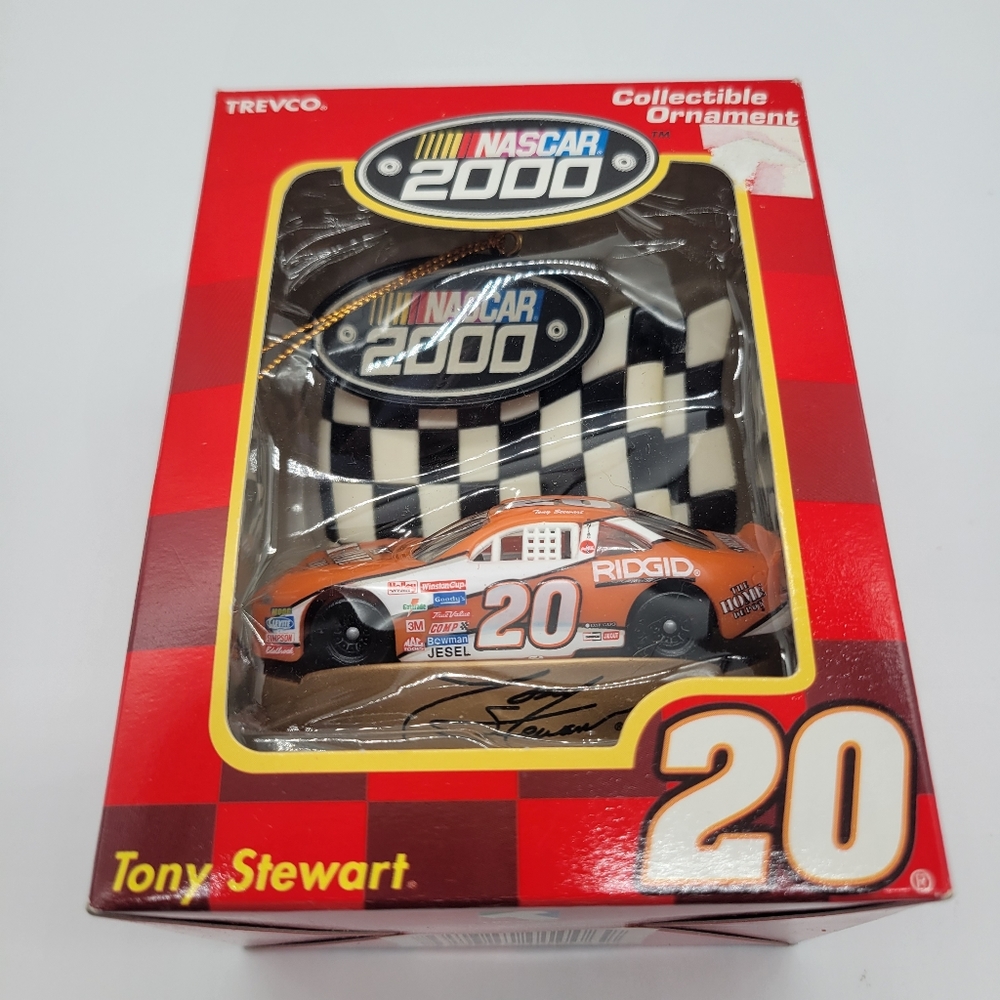 Trevco Nascar Tony Stewart Christmas Ornament.  Vintage 2000